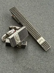 D【ヴィンテージ】イヴサンローラン YSL ネクタイピン カフス セット  シルバー