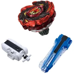 [3種セット] ベイブレードX CX-12 フェニックスフレア + BX-42 ラバーカスタムグリップ ブルーVer. + BX-28 ストリングランチャー ホワイト