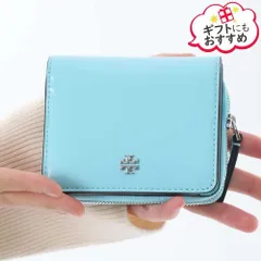 新品 TORY BURCH トリーバーチ 149910 400 Emerson Patent ミニ ウォレット 二つ折り財布