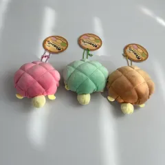 (まとめ) 日本 メロンパン カメ ぬいぐるみ キーリング ぬい