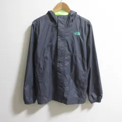 美品 THE NORTH FACE ノースフェイス ナイロン ロゴ刺繡 マウンテンパーカー ジャケット ブルゾン キッズサイズ XL 18-20 グレー キッズ 古着 中古 USED