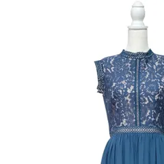 PourVous プールヴー ヴィンテージライクレース 結婚式 2次会 お呼ばれ パーティドレス Lサイズ オールシーズン  ML-814