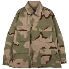 古着 90年代 米軍実品 迷彩柄 3C デザートカモ リップストップ B.D.U ミリタリージャケット USA製 MEDIUM-SHORT メンズM相当/eaa609201