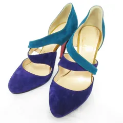 良品 Christian Louboutin クリスチャンルブタン スエード パンプス サイズ35 約22cm マルチカラー レディース 古着 中古 USED