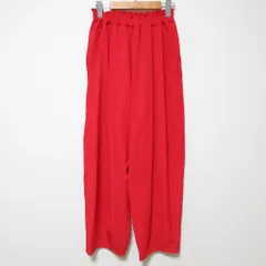 未使用 25SS ELENDEEK エレンディーク EASY TUCK COCOON PT イージー コクーンパンツ スラックス 512530702301 サイズ2 レッド  レディース 古着 中古 USED