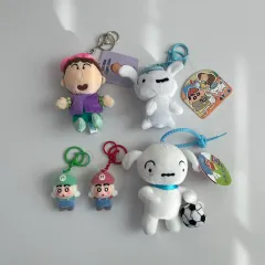 (まとめ売り) 怒りボーちゃん 探偵 サッカーボール シロ クレヨンしんちゃん フロッキー ぬいぐるみ キーホルダー