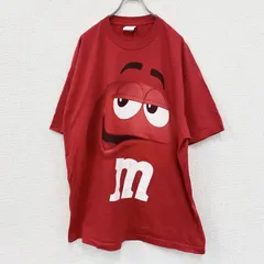 古着 used　ｍ&ｍ's　エムアンドエムズ　半袖プリントTシャツ　キャラクターT　赤　レッド　2XLサイズ