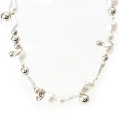 ジュスティーヌ・クランケ JUSTINE CLENQUET SIDNEY CHOKER クリスタルパール ネックレス アクセサリー シルバー【中古】