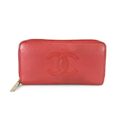 CHANEL シャネル ラウンドファスナー長財布  キャビアスキン ピンク