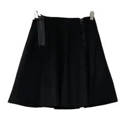美品 DIESEL ディーゼル ジップデザイン フレア ミニスカート サイズ25 ブラック レディース 古着 中古 USED