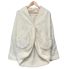 未使用 tsumori chisato SLEEP ツモリチサトスリープ ボアジャガード カーディガン ガウン ルームウェア M ホワイト  レディース 古着 中古 USED