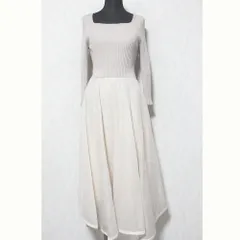 良品 24AW Rirandture リランドチュール エアリードッキングワンピース 七分袖 ロングドレス 84468230 1 モカピンク レディース 古着 中古 USED