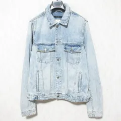 美品 Ksubi スビ Classic Denim Jacket Kolor Stitch デニムジャケット ジージャン ダメージ加工 サイズL ライトブルー メンズ 古着 中古 USED