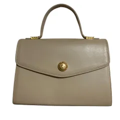 良品 mila schon ミラショーン レザー ハンドバッグ ベージュ レディース 古着 中古 USED