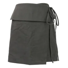 美品 24AW FRAY I.D フレイアイディー ラップデザインミニスカート 0 ダークグレー レディース 古着 中古 USED