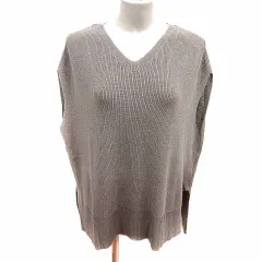 センスオブプレイス バイ アーバンリサーチ Sense of Place by Urban Research ニットベスト プルオーバー Vネック One グレージュ /YK