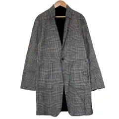 美品 K.T KIYOKO TAKASE ケーティー キヨコタカセ ロロピアーナ生地 グレンチェック カラーレスジャケット コート サイズ11 ブラック レディース 古着 中古 USED