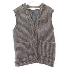 美品 22AW JOURNAL STANDARD relume ジャーナルスタンダード レリューム コットンツイードベスト 22011462706030 Fサイズ ブラック レディース 古着 中古 USED
