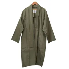未使用 ADAM ET ROPE アダムエロペ コットン ガウンコート サイズF グリーン レディース 古着 中古 USED
