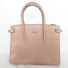 良品 FURLA フルラ レザー 2WAYハンドバッグ ショルダーバッグ ピンク レディース 古着 中古 USED