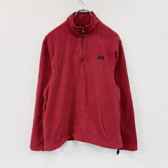 古着 used　GAP　ギャップ　ハーフジップフリースジャケット/ボアジャケット　ワンポイント　赤　レッド　