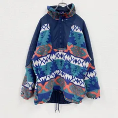 古着 used　CB Sports　ハーフジップフリースプルオーバージャケット/ボアジャケット　ハイネック　総柄　