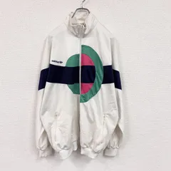 古着 used　80s　adidas　アディダス　トラックジャケット/ジャージ　トレフォイルロゴ　ヴィンテージ　ホワイト　Mサイズ