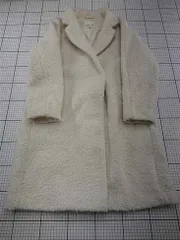 ◇ ⊇ エイチアンドエム H&M ボアコート アイボリー系 レディース Mサイズ E  【1512020003125】