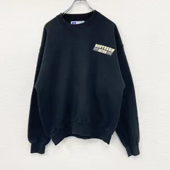 古着 used　90s　RUSSELL ATHLETIC　ラッセル　スウェット/トレーナー　前V　ヴィンテージ　黒　ブラック　Lサイズ