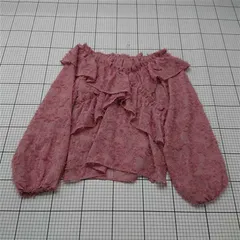 ◇ ⊂ ミッシュマッシュ MISCH MASCH line フリルレースブラウス ピンク系 F レディース E  【1512100002758】