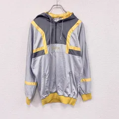 古着 used　80s　adidas　アディダス　トラックジャケット/ハーフジップジャージパーカー　ヴィンテージ　黄色　イエロー　グレー　