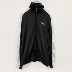 古着 used　PUMA　プーマ　トラックジャケット/ジャージ　バイカラー　黒　ブラック　Lサイズ