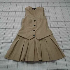 ◇ ⊂ ワンピース ザラ ZARA ベージュ系プリーツワンピース レディース Mサイズ E  【1512100004752】