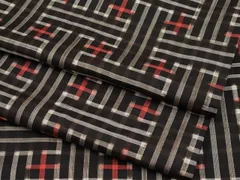 平和屋着物●希少　本場大島紬　龍郷絣　秋名バラ　逸品　CYAA4152s6