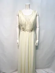 2141 キャバクラ ロングドレス シフォン シースルー ノースリーブ ストーン パール スパンコール キラキラ イベント バースデー キャバドレス