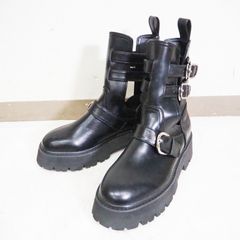 リリーブラウン 完売品バイカーブーツブラック バックル付きロング