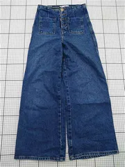 ◇ Θ ザラ ZARA デニム ワイドパンツ EUR32 レディース E  【1512220053463】