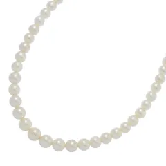 Φ7.5-8.0mm/アコヤ真珠/Japan Pearl/パール ネックレス ペンダント/合金/メッキ-34.8g/シルバー【♀】【A】【レディース】★■602743【中古】
