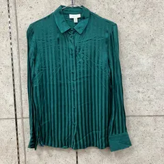 MN4  TOPSHOP レディース シャツ　ブラウス　長袖　レギュラーカラー　ビスコース　トップス S グリーン 2000002553670のサムネイル