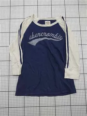 ◇ Θ アバクロンビー＆フィッチ Abercrombie & Fitch ラグランスリーブTシャツ ネイビー系 メンズXL E  【1512220053555】