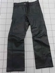 ◇ ⊇ ナンカイ NANKAI レザーパンツ ブラック系 牛革 メンズ 33インチ E  【1512220053487】