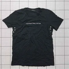◇ Θ ディーゼル DIESEL サイドボタンTシャツ ブラック系 メンズ Lサイズ E  【1512220054842】