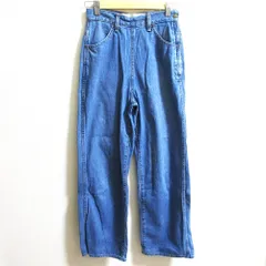 美品 THE SHINZONE シンゾーン 2023年モデル RANCH PANTS ワイドストレート デニムパンツ ジーンズ 23MMSPA01 サイズ32 ブルー レディース 古着 中古 USED