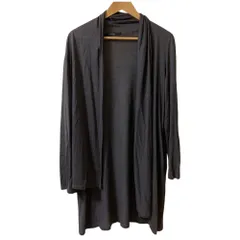 良品 LIMI feu リミ フゥ リネン アシンメトリー カーディガン ニットガウン LH-T30-330 S グレー レディース 古着 中古 USED