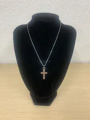 ￥2 Dior ディオール　ネックレス　クロスモチーフ　十字架　Dロゴ　シルバー　一部劣化あり【アクセサリー】【1】