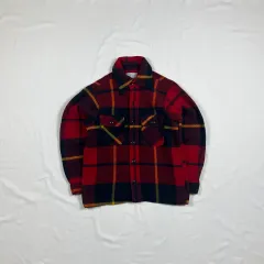 90s ヴィンテージ フランネル CHECK ヘビーウール シャツ ジャケット