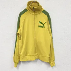 古着 used　PUMA　プーマ　トラックジャケット/ジャージ　デカロゴ　黄色　イエロー　Mサイズ