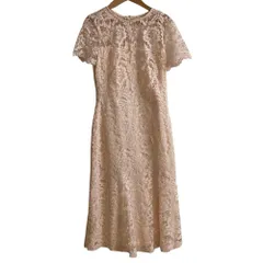 美品 LAUREN RALPH LAUREN ローレンラルフローレン ショートスリーブ ロング レースドレス ワンピース サイズ4 ピンク レディース 古着 中古 USED