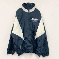 古着 used　～00s　CANADA　フルジップジャケット　刺繍入り　ヴィンテージ　紺　ネイビー　4XLサイズ