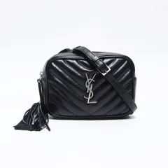 YVES SAINT LAURENT イヴ・サンローラン ショルダーバッグ Vステッチ タッセル レザー YSL【中古】